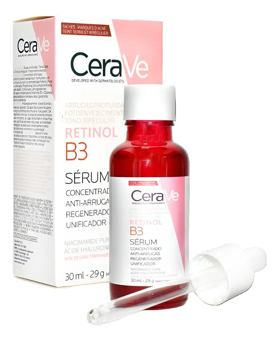 Sérum facial Cerave Pure Retinol B3 30 ml para pele madura Tempo de aplicação Dia/Noite Tipo de pele Todos os tipos de pele