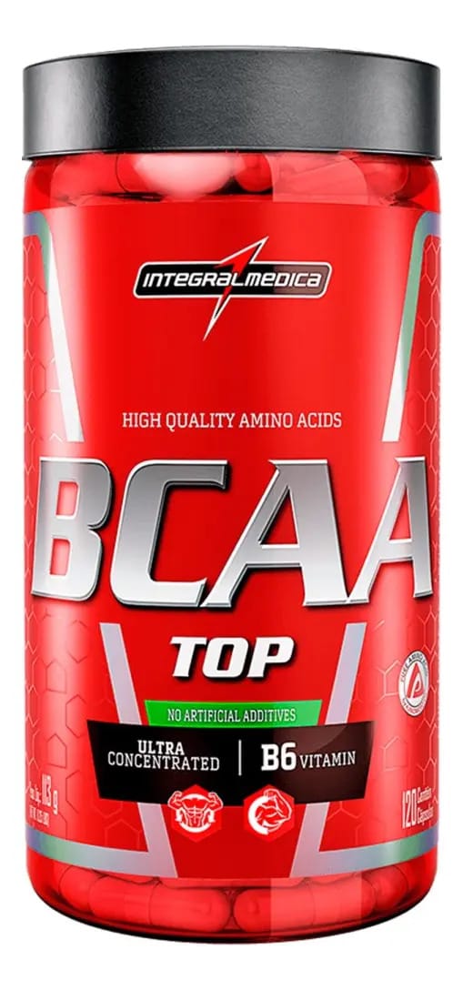 Aminoácido BCAA Top 120g – Vitamina B6, Rápida Absorção – Integralmedica