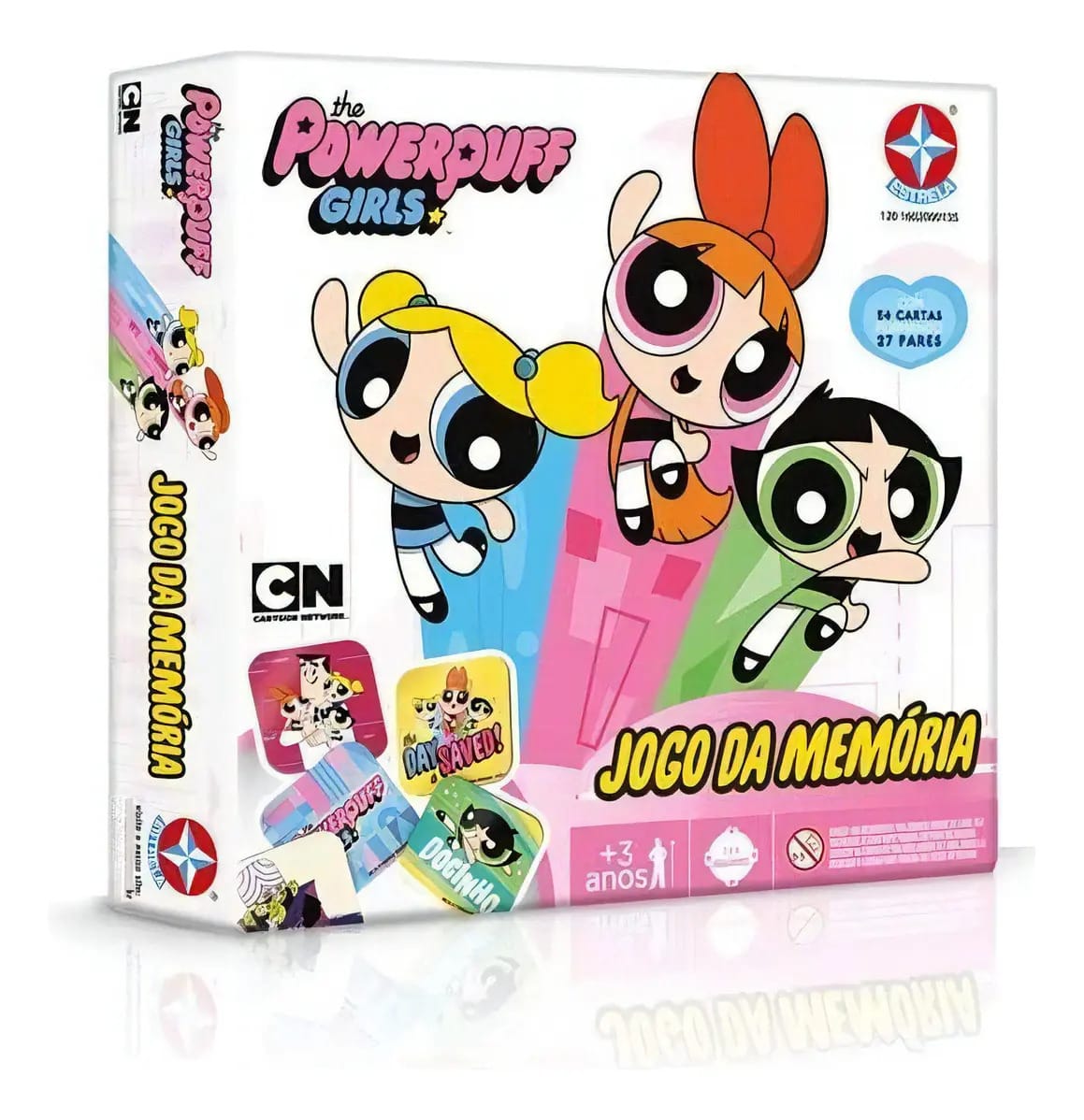 Jogo Memoria Estrela Meninas Super Poderosas 54 Pecas