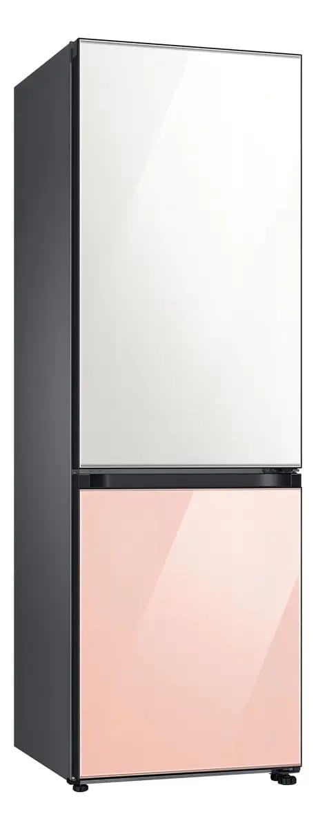 Heladera Samsung Bespoke 328l Mixed Clean Color branco/Pêssego