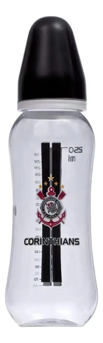 Mamadeira Corinthians Bico Silicone Orto 250ml- Lolly
