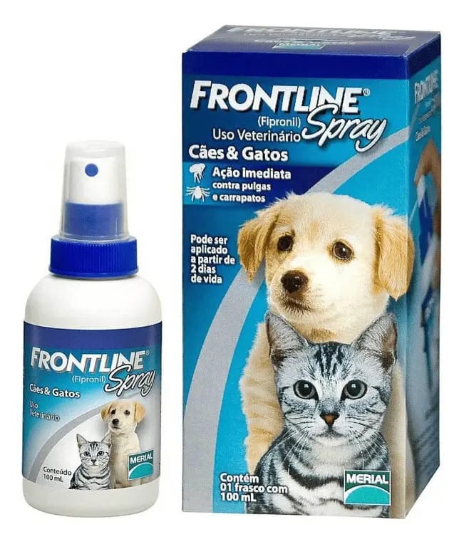 Antipulgas Carrapatos Boehringer Frontline Plus Spray Cães Gatos 100ml