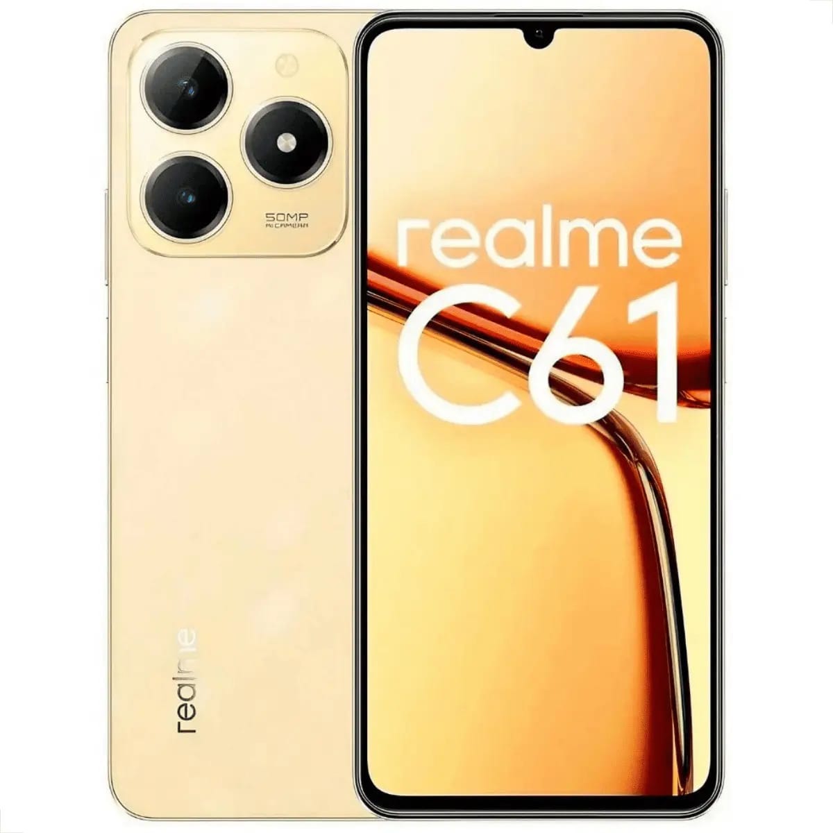 Celular Smartphone Realme C61 NFC Dual Sim 256 Gb 8 Gb Ram Dourado
