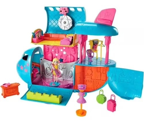 Polly-pocket Conjunto Avião Turnê Da Polly Mattel Cjk69