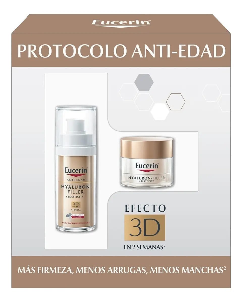 Eucerin hyaluron filler 3d sérum 30mL e creme de dia 30mL