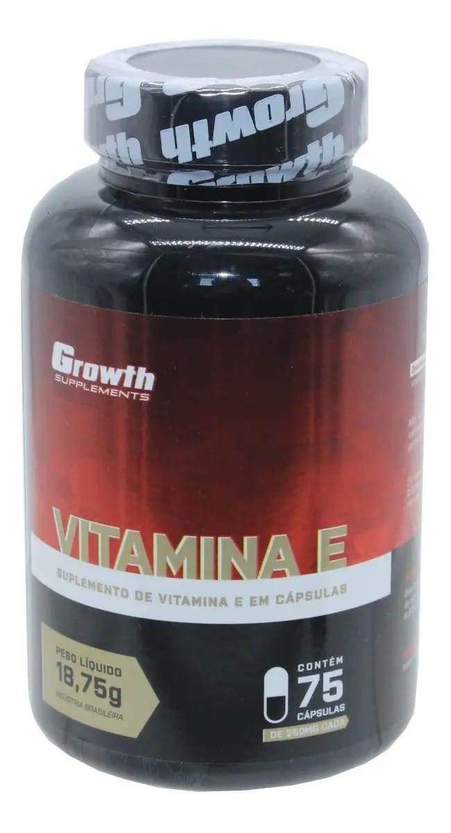 Vitamina E Growth 75 Capsulas Reforço Sistema Imunologico