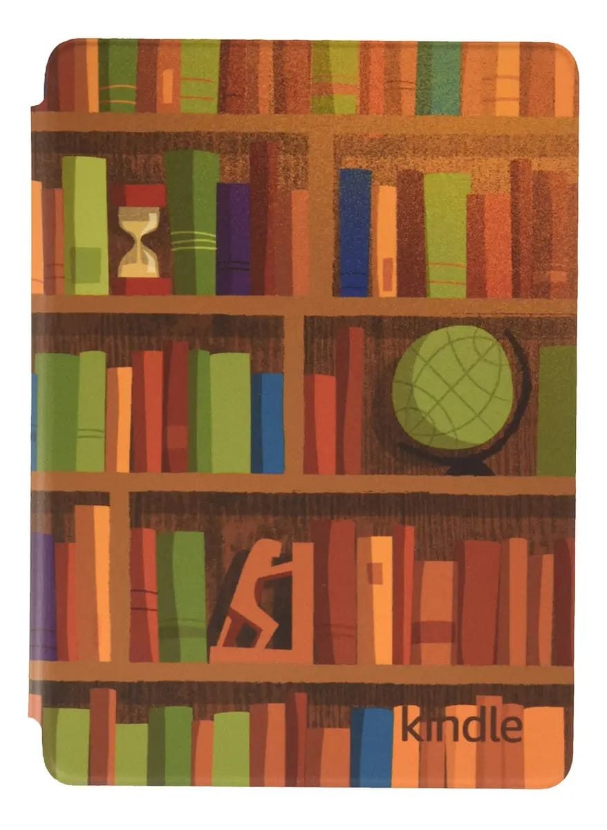 Capa Estampada Para Kindle - Biblioteca (Kindle 10ª Geração de 2019 Apenas, Não Compatível Com Kindle Paperwhite Ou Kindle Oasis)
