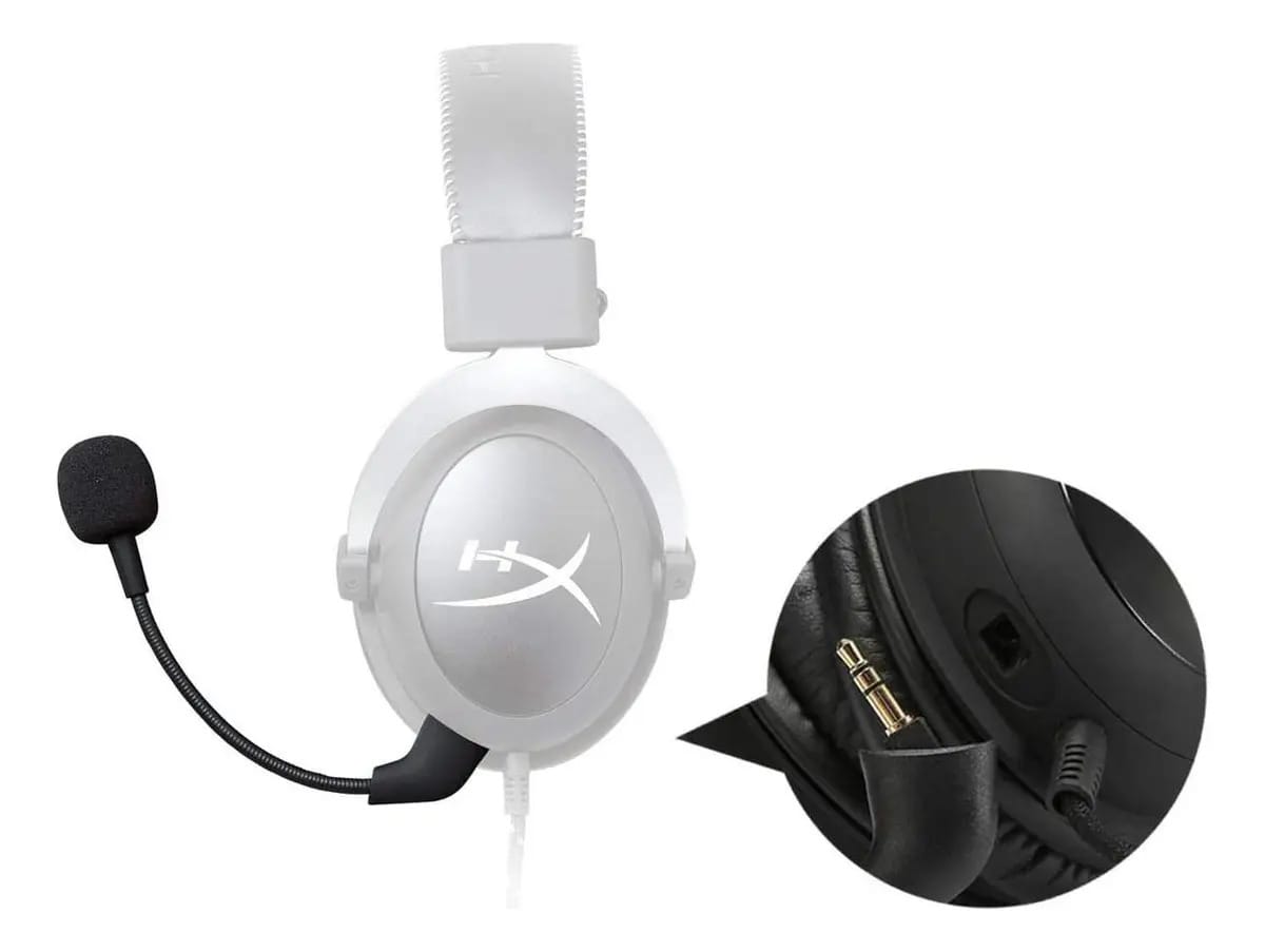 Microfone de substituição Hyperx de 3,5 mm para fones de ouvido para jogos - preto
