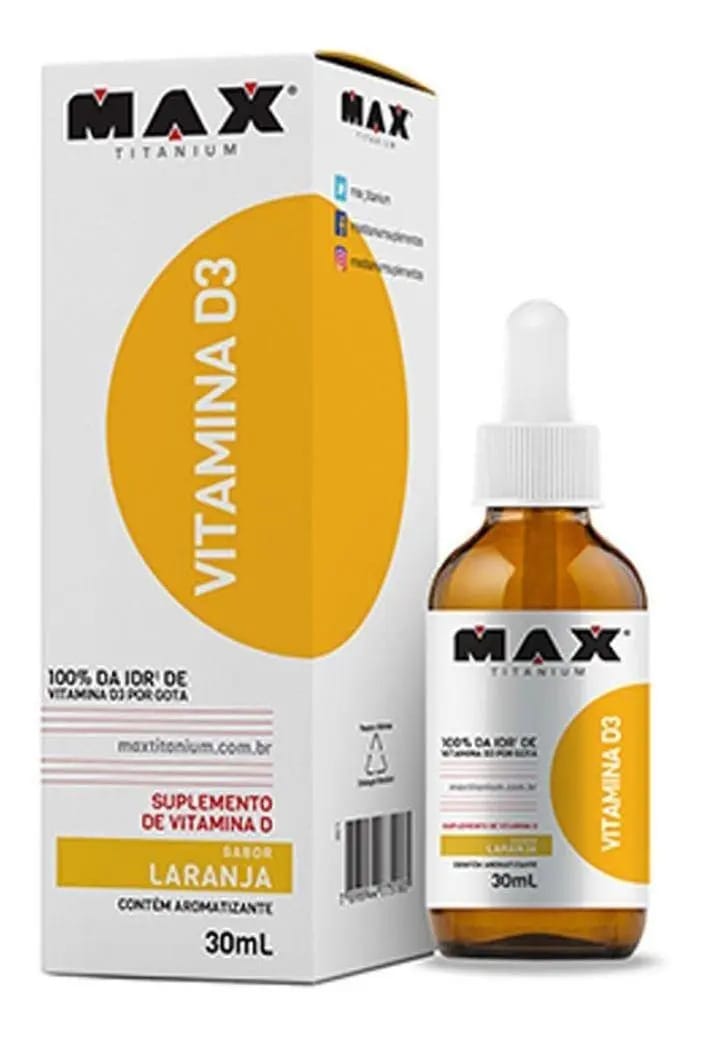 Vitamina D3 Gotas 30ml - Max Titanium