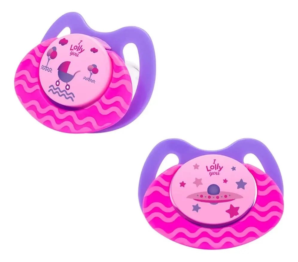 Chupeta Viva Silicone Bico Achatado T2 Rosa Lolly
