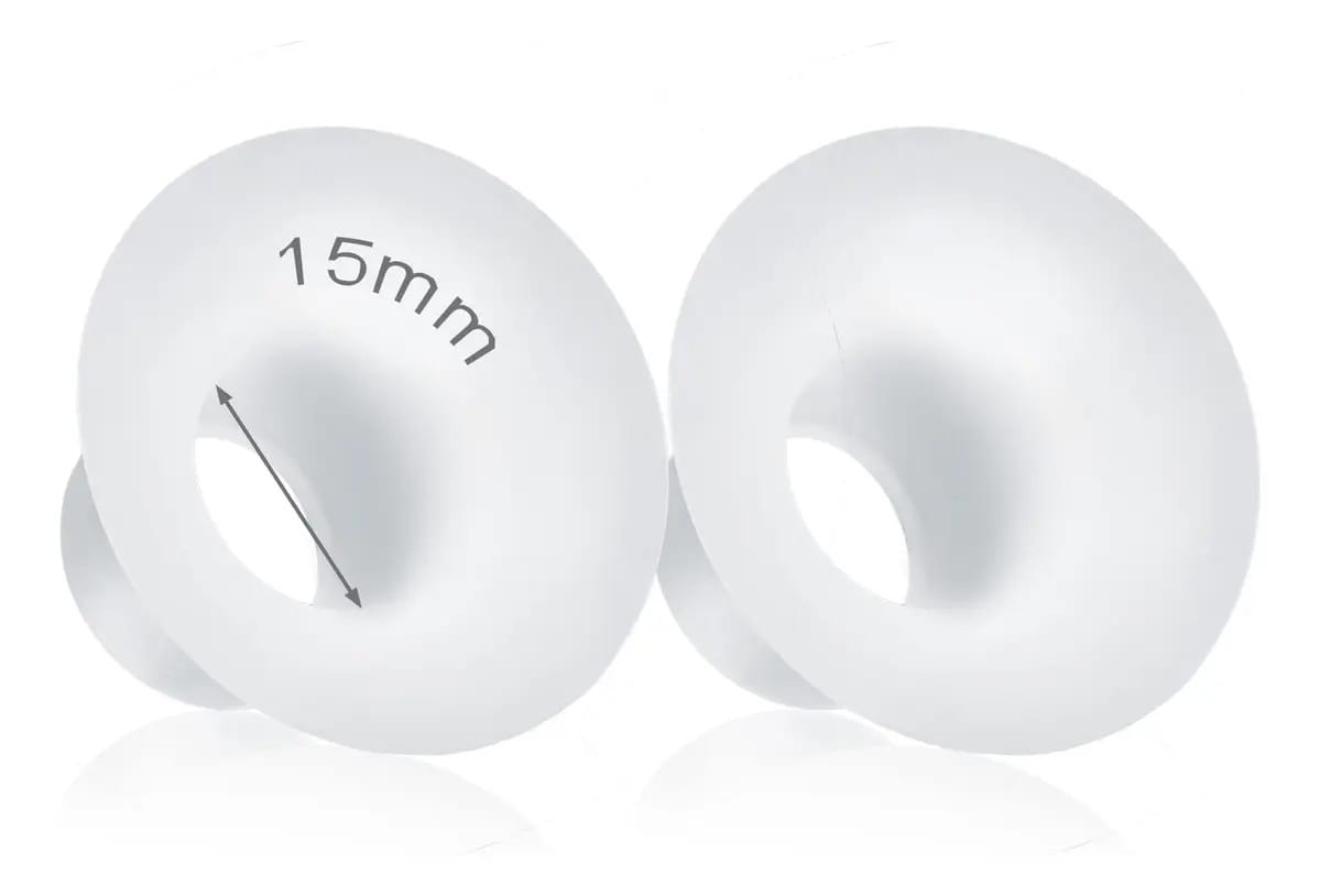 Durceler Inserções De Flange De Silicone De 15 Mm Compatíveis Com Medela / Para Spectra S1 S2 / Rainyb / Willow Go/ Momcozy S12/tsrete 24 Mm Protetores De Extrator De Leite Ou Freemie 25 Mm; Reduz O