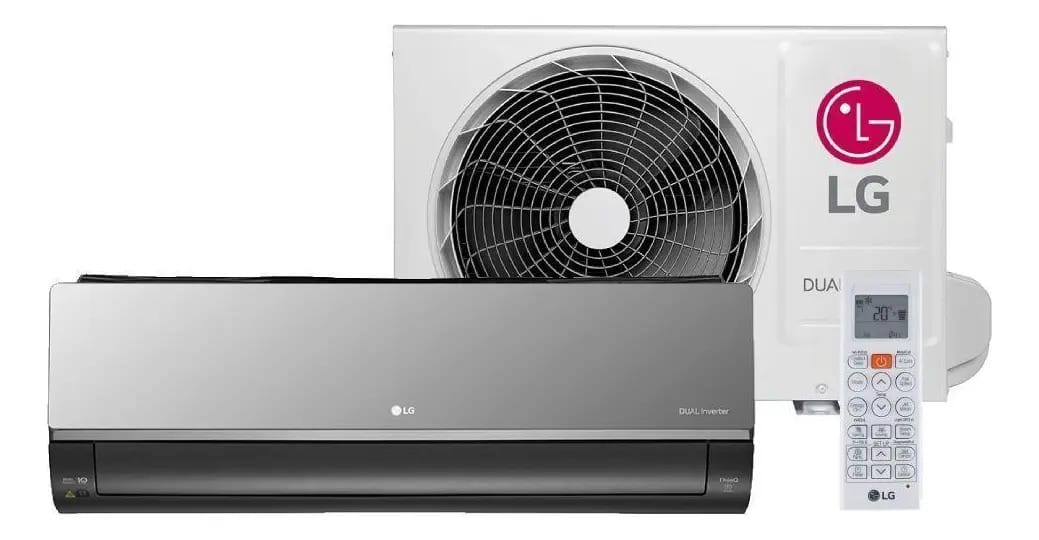 Ar Condicionado Lg Dual Inverter Artcool 24000 Btu Frio Cinza