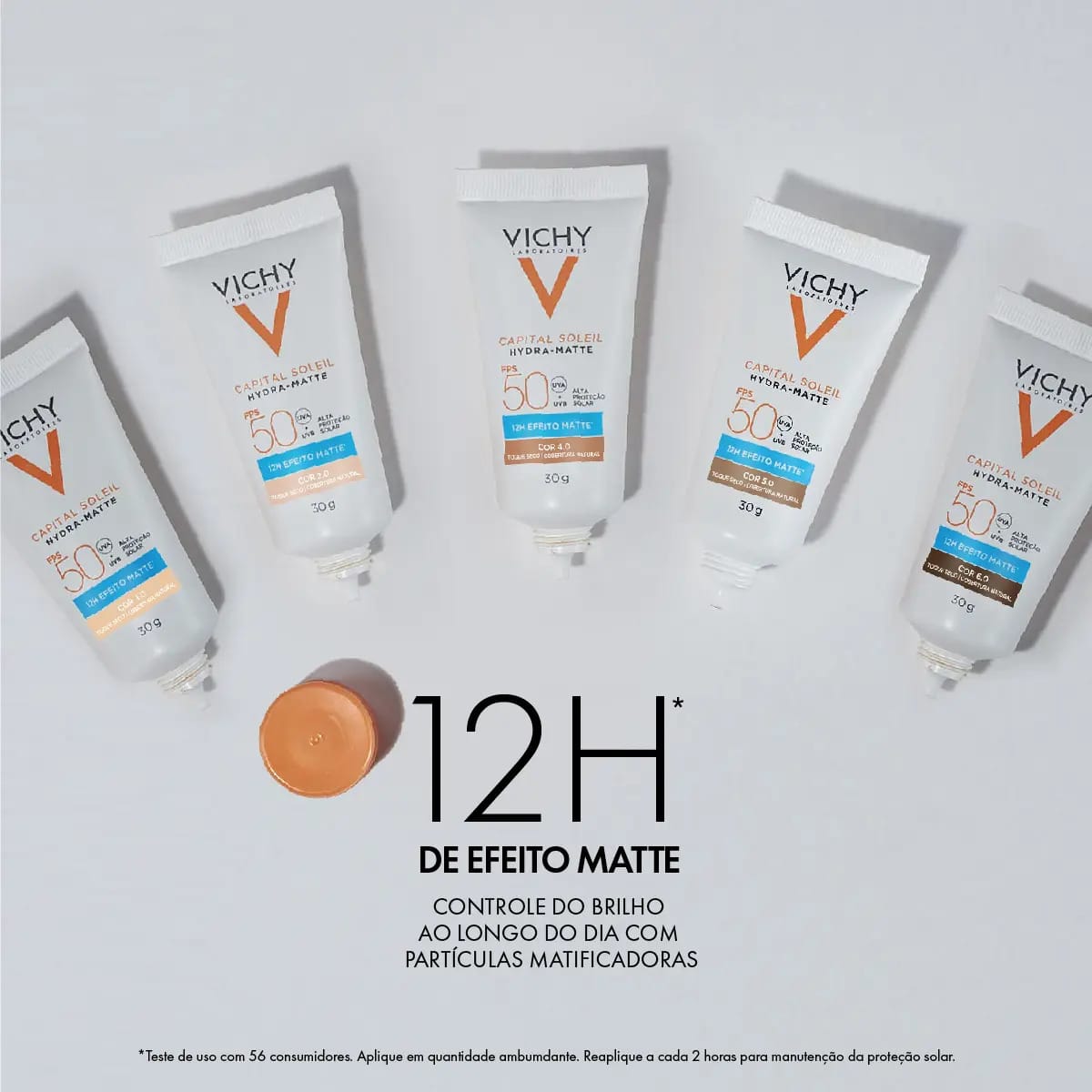 Vichy Capital Soleil Hydra-matte Fps 50 Cor 1.0 - Protetor S
