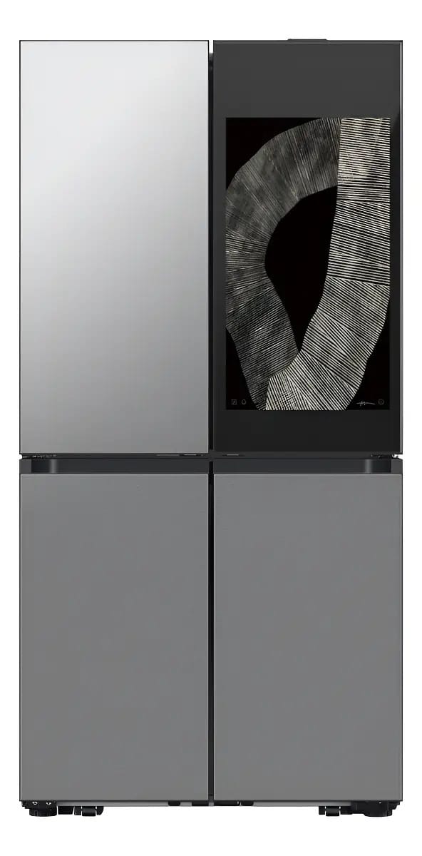 Refrigerador Samsung Bespoke Ai 699l Fdr RF29db995012bg, cor prata