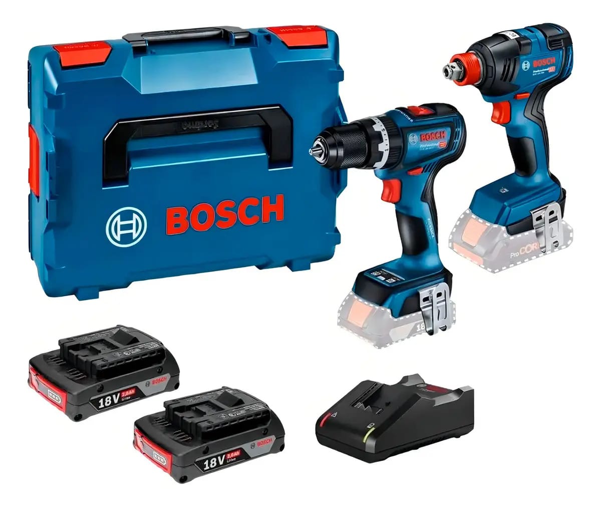 Furadeira de impacto Bosch GSB-90c + Gdx Impact, cor azul marinho