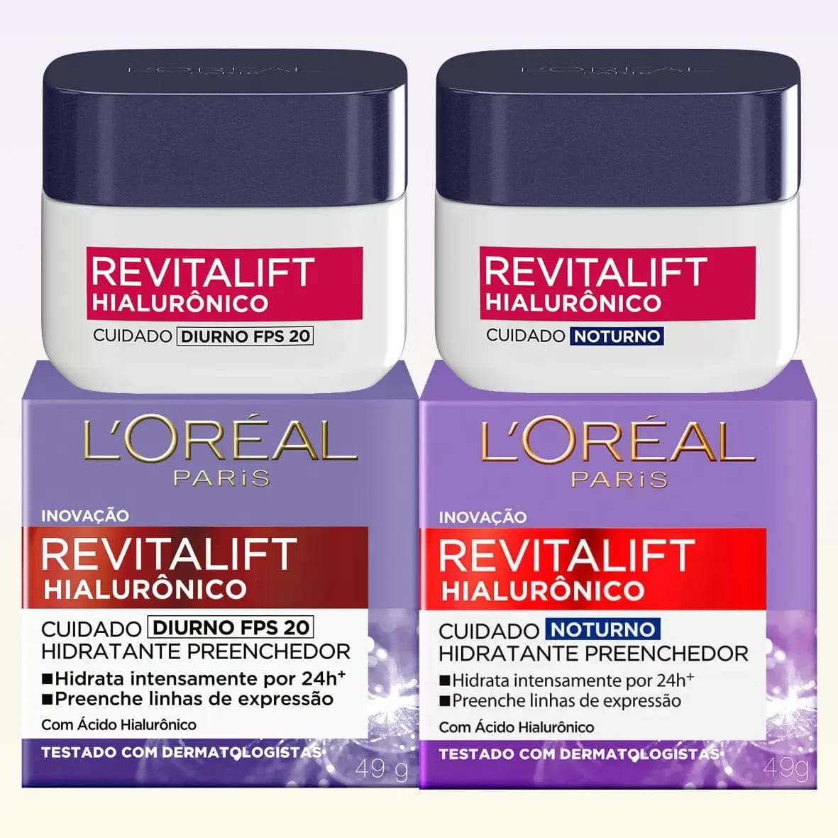 Creme Revitalift Hialurônico Loréal Paris Diurno E Noturno Tipo De Pele Normal