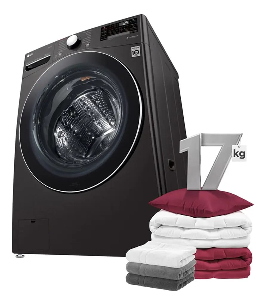 Lava E Seca Smart LG Aço Escovado Preto