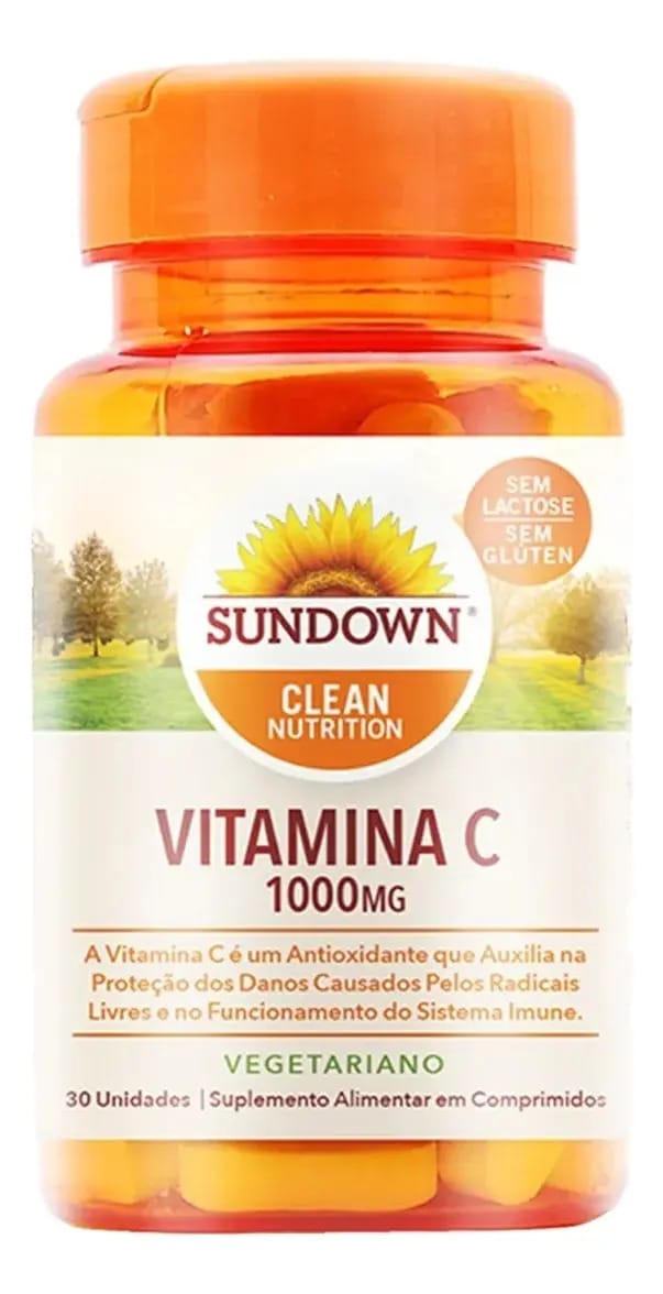 Vitamina C C1000 Sundown Naturals 30 Comprimidos Sabor Sem Sabor