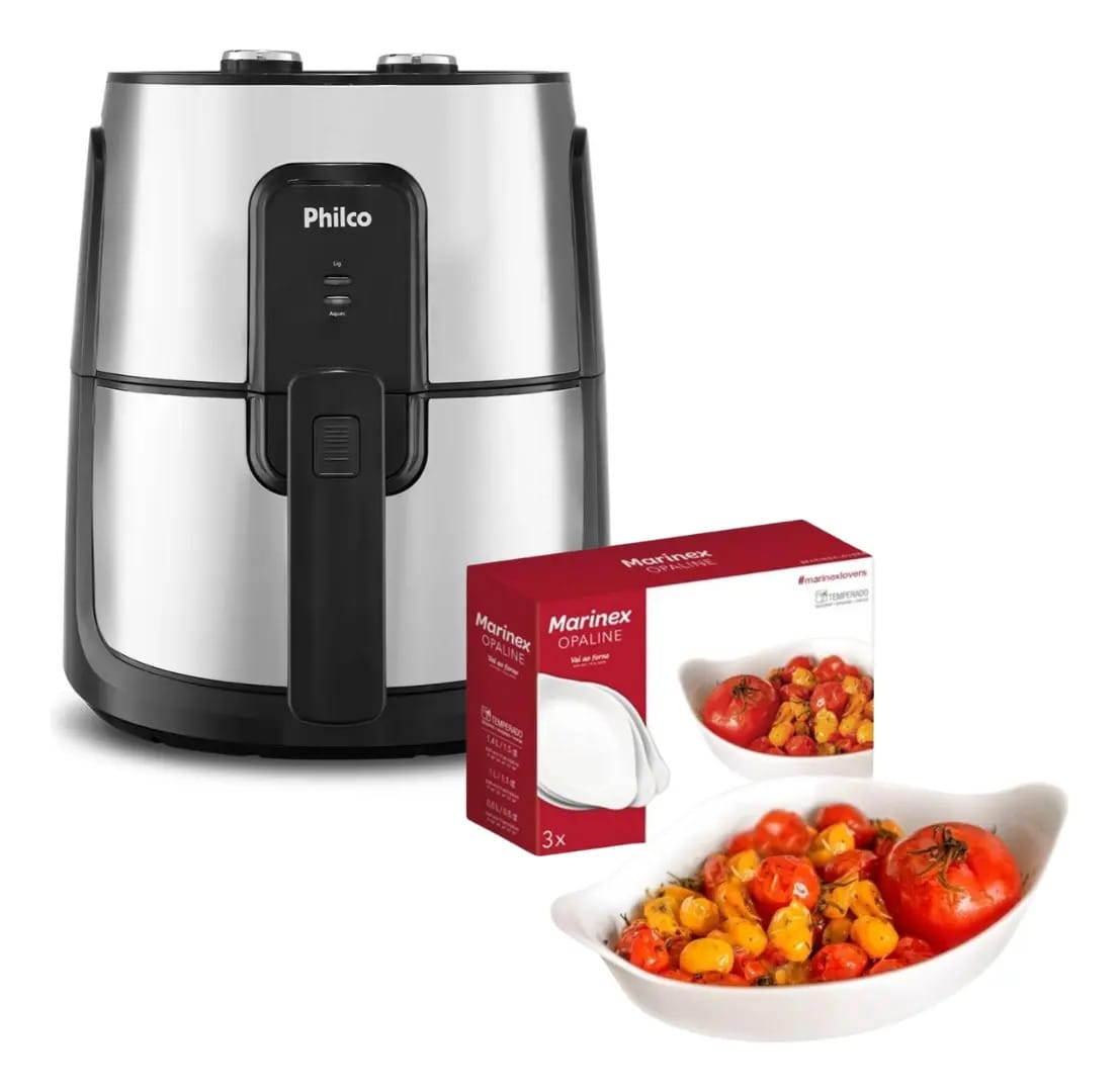 Kit Air Fryer Philco Redstone E 3 Assadeiras Opaline Cor Cinza