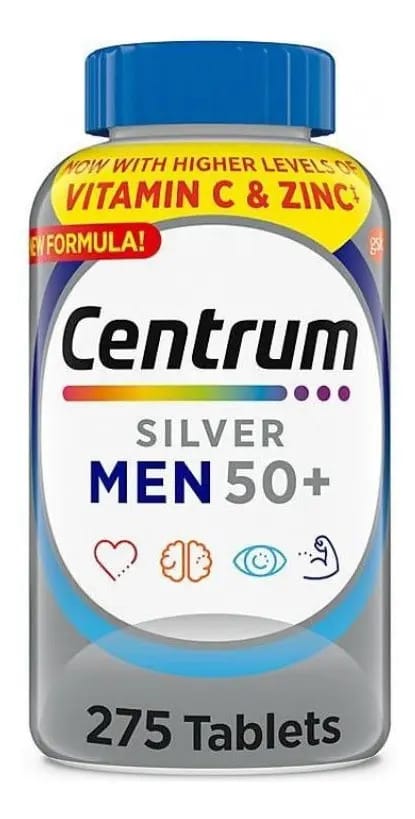 Multivitamínico Centrum Men 50+ Silver 275 Comprimidos Sabor Neutro