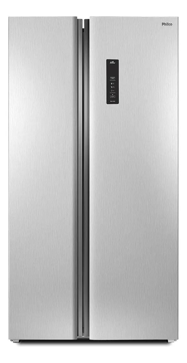 Geladeira Philco Side By Side Prf504i Cor Aço 489l