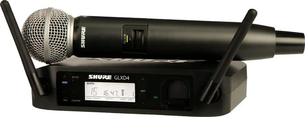 Microfone Shure GLXD4/SM58 dinâmico preto