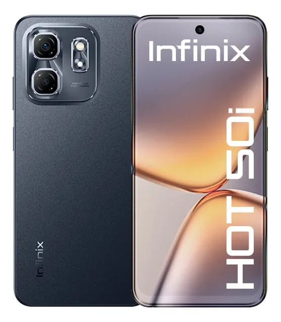Celular Infinix Hot 50i 128gb Rom 4gb+4gb Ram Virtual Dual Sim Mediatek Helio G81 6.7 Hd+ 120hz 48mp 5000mah Carga De 18w Preto