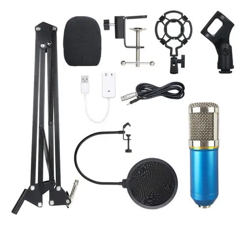 Microfone vibratório Bm800 Professional Suspension Blue