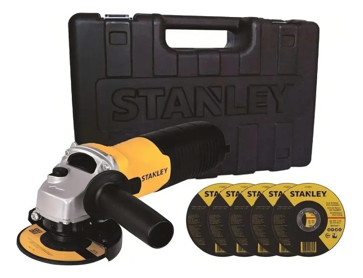 Esmerilhadeira angular Stanley STGS7115KD amarelo 710 W + acessório