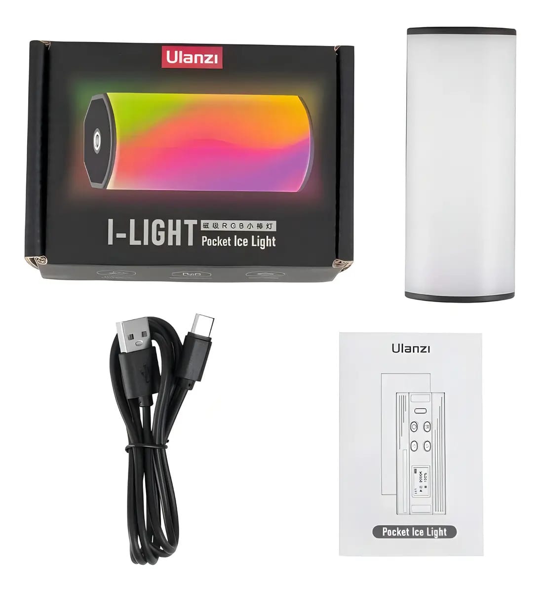 Estrutura preta de tubo LED Ulanzi i-Light Rgb