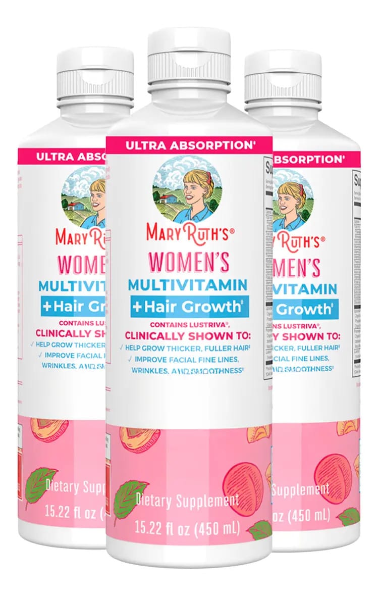 Multivitamínico Mulher Maryruths Lustriva Hair Growth 3un Sabor S/N