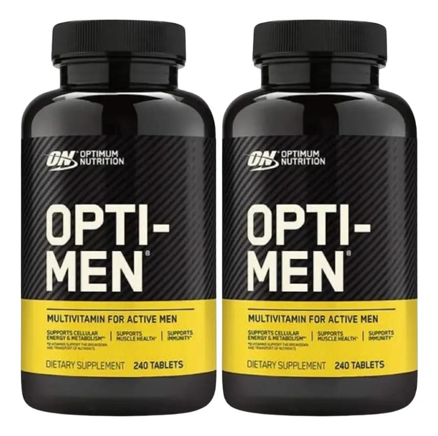 2x Optimum Nutrition Opti-men 240ct Eua Sabor Sem Sabor