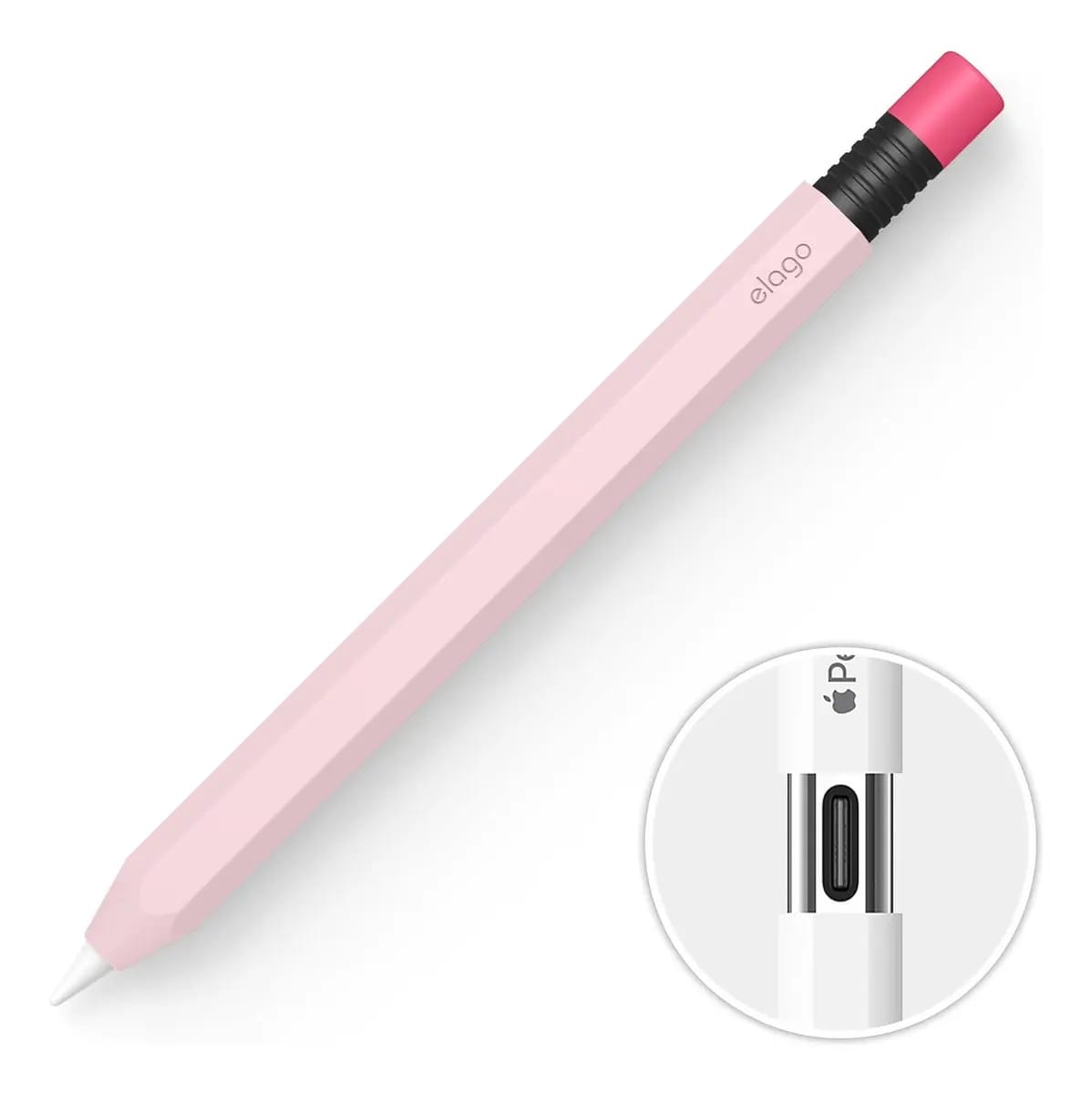 Estojo Elago USB-c Apple Pencil em rosa