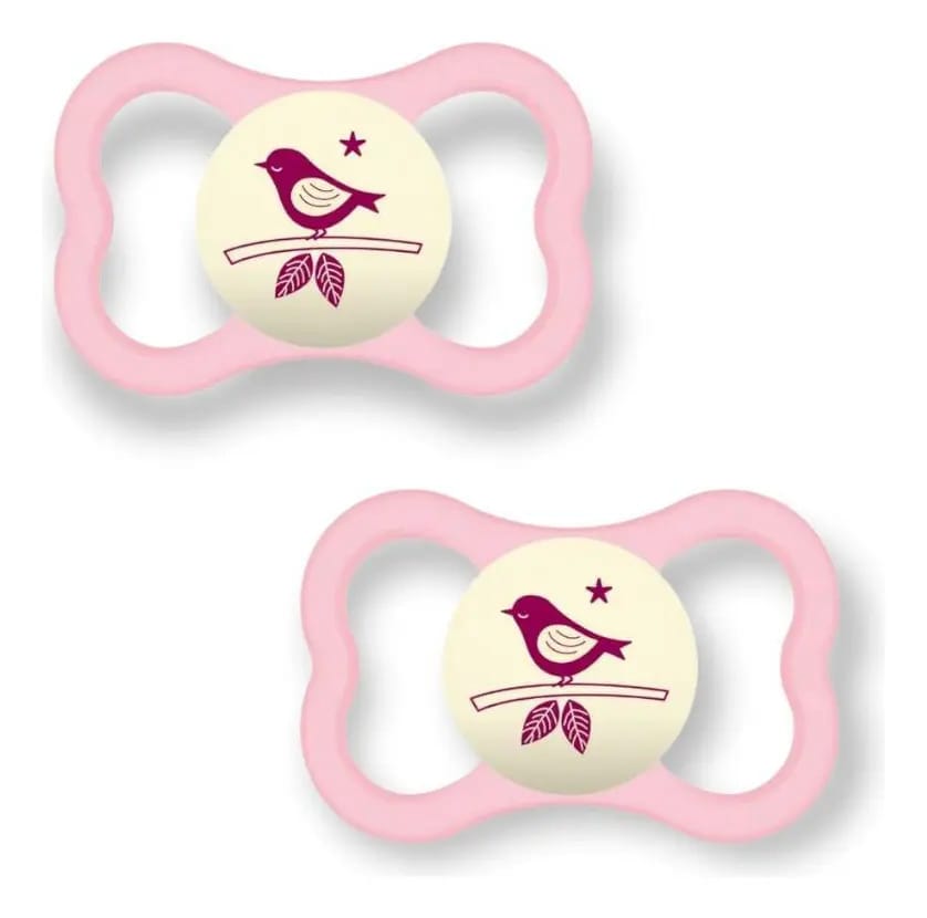 Chupeta Mam Air Night 6+ Meses Fase 2 Bico Silicone Dupla
