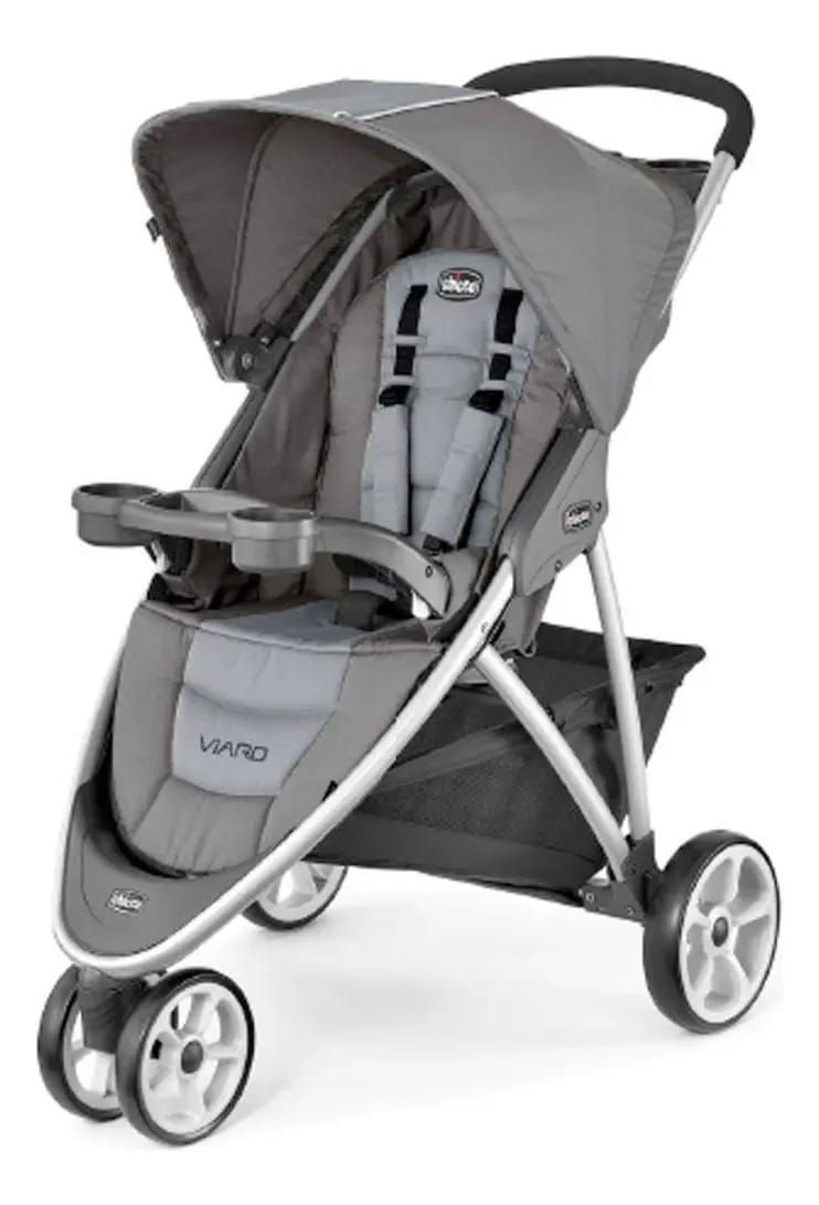 Carrinho Passeio 3 Rodas Bebê Viaro Graphite Chicco