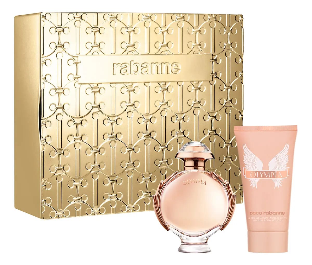Conjunto de perfume Paco Rabanne Olympea 50ml + loção corporal