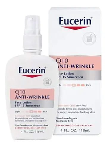 Eucerin Q10 Loção Facial Anti-Rugas Protetor Solar Spf 15 Tipo de Pele Sensível