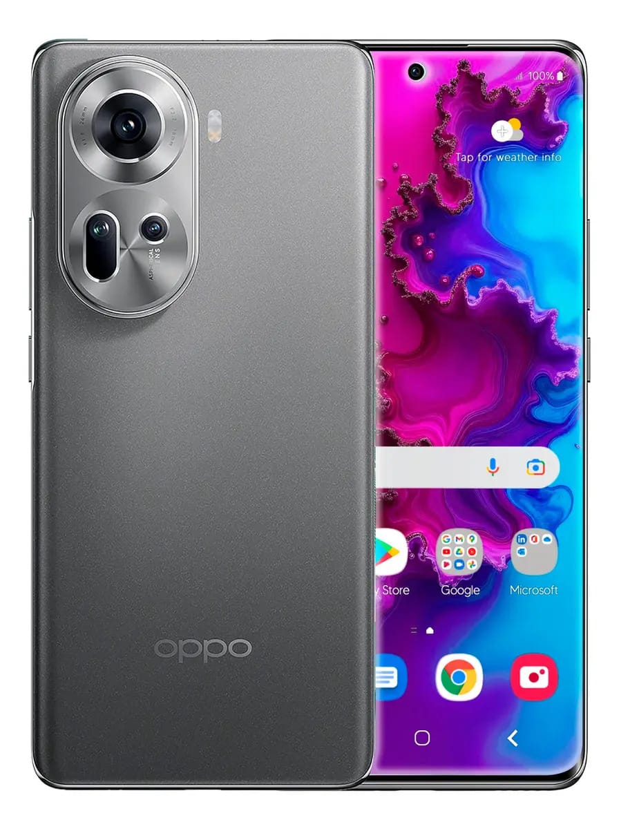 Oppo Reno11 12gb Ram 256gb Armazenamento interno cinza (titânio) 5g 120 Hz Tela Amoled 6.7
