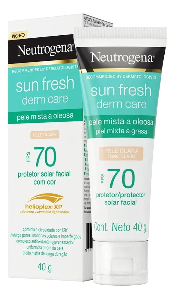 Protetor Solar Facial Neutrogena Sun Fresh Clara - Fps70 40g