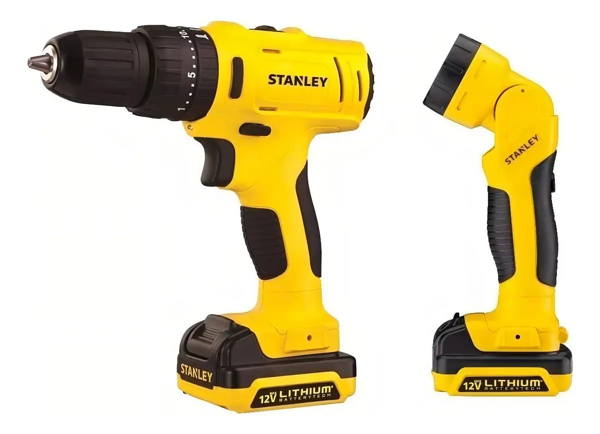 Furadeira Stanley 12v e lanterna LED