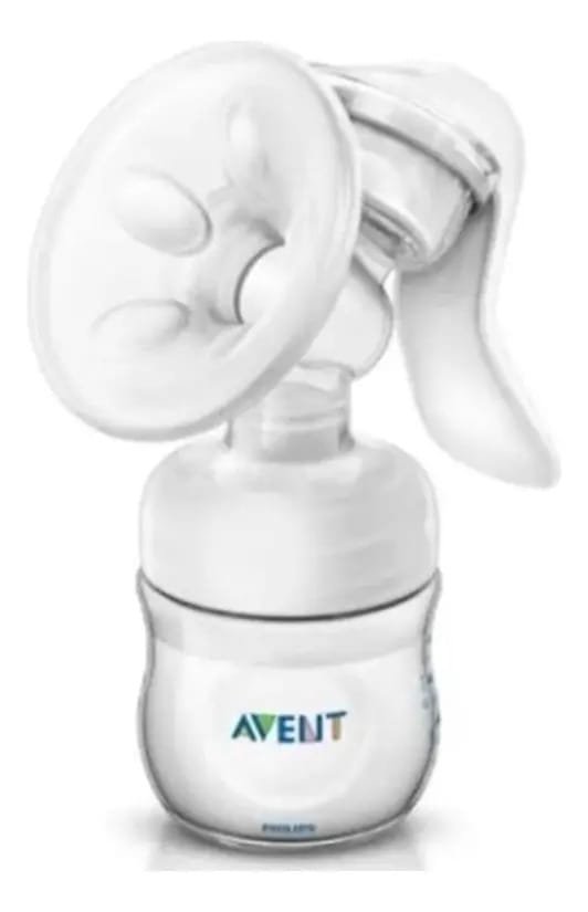 Bomba Tira Leite Manual Philips Avent Cinza com Almofada Massageadora e Copo de 120 mL