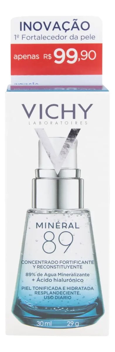 Gel Hidratante sem Fragrância Vichy Minéral 89 Caixa 30ml