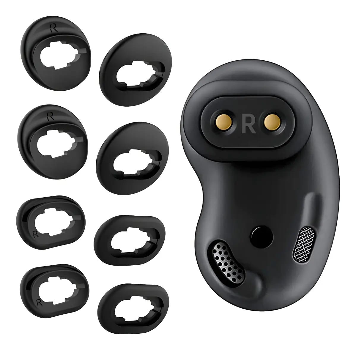 Fone De Ouvido Bluetooth W For Galaxy Buds Live Com Pontas D Cor Preto