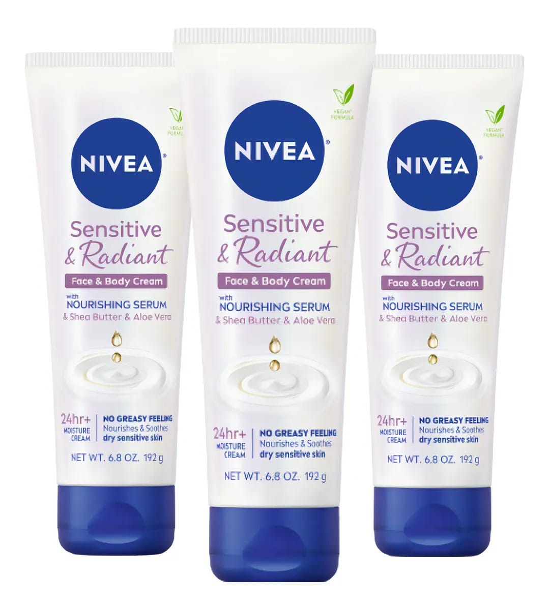 Nivea Creme Facial E Corporal Sensível E Radiante, Creme Fa