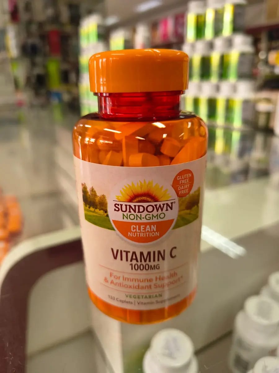 Vitamina C 1000mg Sundown 133 Comprimidos Sem Glúten Vegano