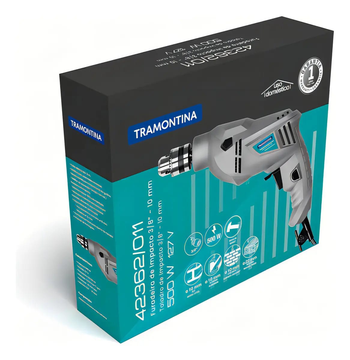 Furadeira Tramontina Com Reversão De Rotação 500w 3/8