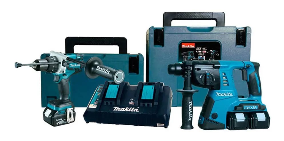 Martelete Combinado + Parafusadeira Furadeira Impacto Makita