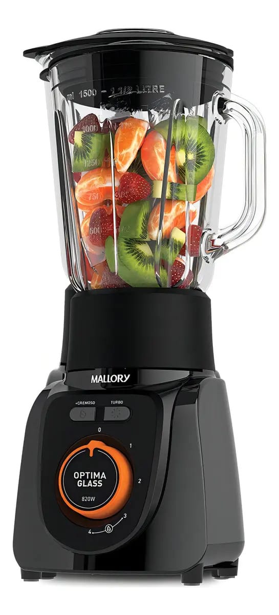 Liquidificador Optima Glass 1,8l 820w Preto Mallory