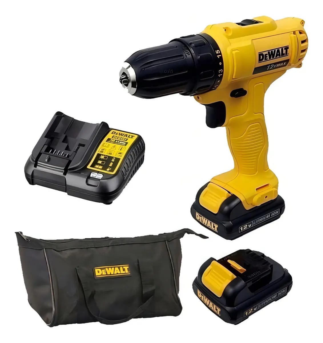 Furadeira parafusadeira elétrica de 10mm DeWalt DCD700