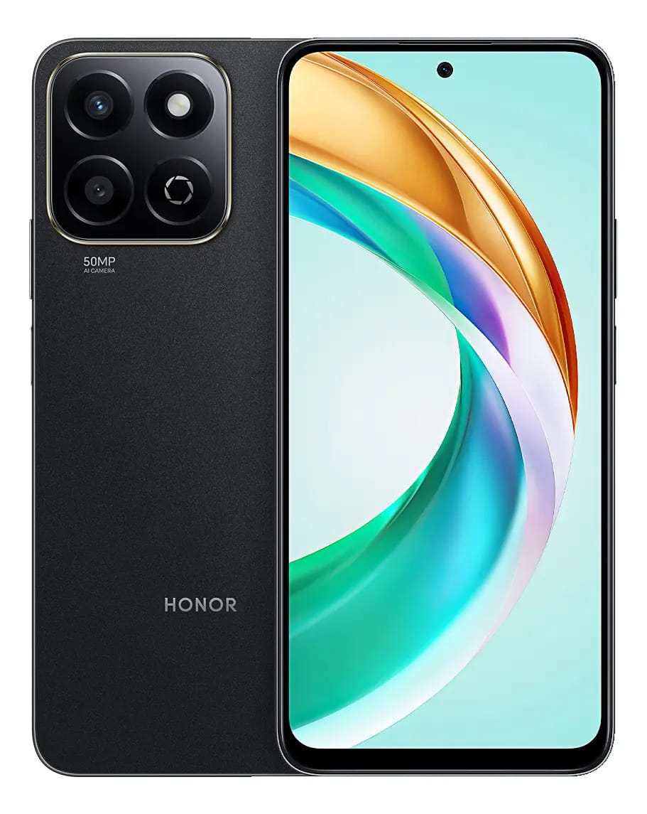 Smartphone Honor X6b 5g 256gb 8gb (4gb Ram + 4gb Turbo) Tela 6,77 120hz Câmera Ultra Nítida 50mp Com Ia Preto